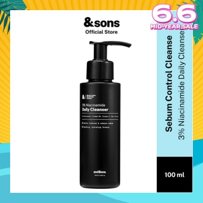 ANDSONS Oil Control 3% Niacinamide Daily Cleanser (Made For Men's Skin) 100ml