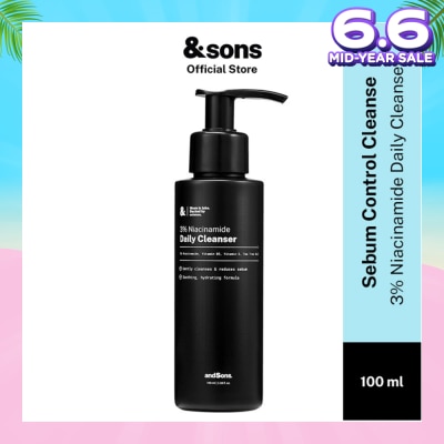 ANDSONS Oil Control 3% Niacinamide Daily Cleanser (Made For Men's Skin) 100ml