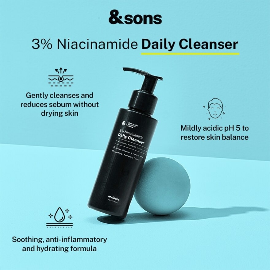 Oil Control 3% Niacinamide Daily Cleanser (Made For Men's Skin) 100ml