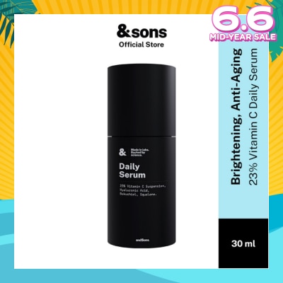 ANDSONS Brightening 23% Ascorbic Acid Anti Ageing Serum (Made For Men's Skin) 30ml (Expiry: Feb`2026)