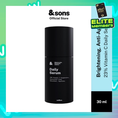 ANDSONS Brightening 23% Ascorbic Acid Anti Ageing Serum (Made For Men's Skin) 30ml (Expiry: Feb`2026)