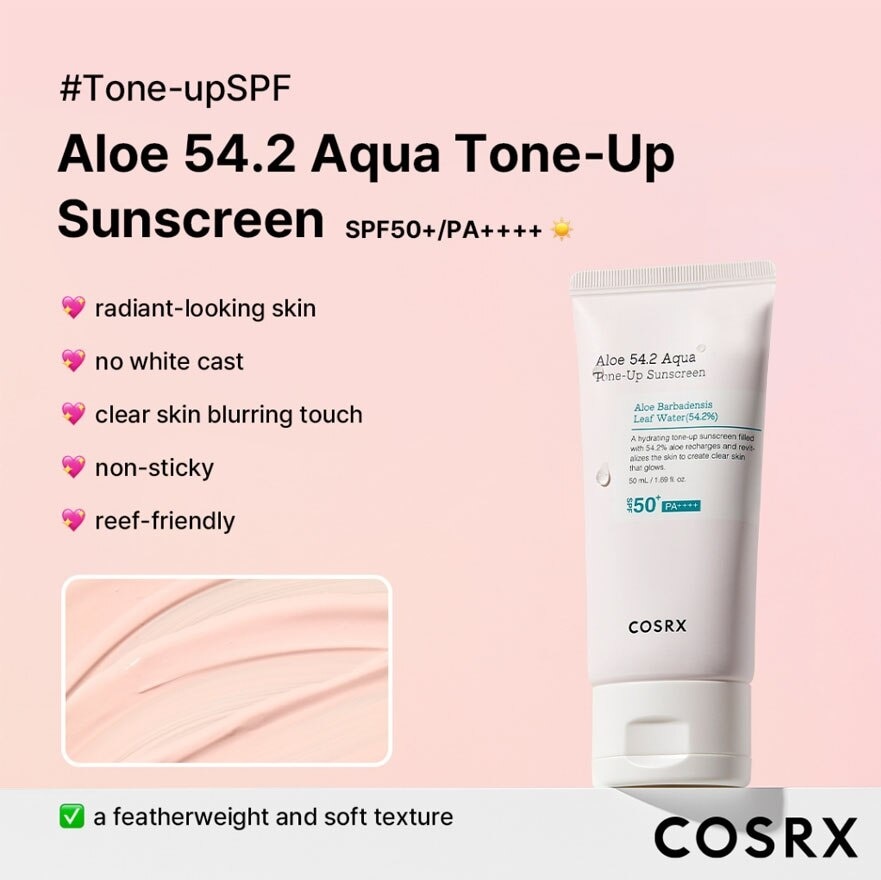 Aloe 54.2 Aqua Tone-Up Sunscreen SPF50+ PA++++ 50ml