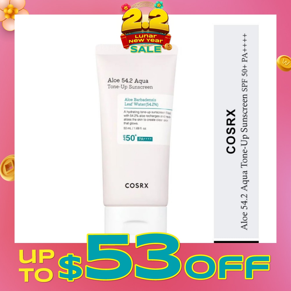 Aloe 54.2 Aqua Tone-Up Sunscreen SPF50+ PA++++ 50ml (Expiry: Jul`2026)