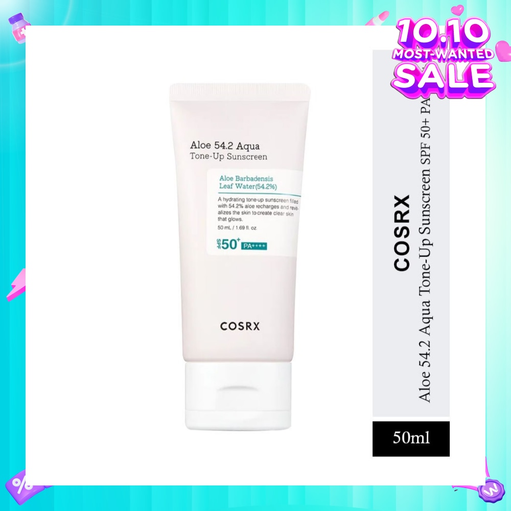 Aloe 54.2 Aqua Tone-Up Sunscreen SPF50+ PA++++ 50ml (Expiry: Jul`2026)
