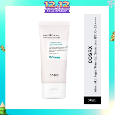 COSRX Aloe 54.2 Aqua Tone-Up Sunscreen SPF50+ PA++++ 50ml (Expiry: Jul`2026)