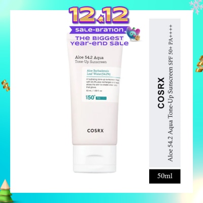 COSRX Aloe 54.2 Aqua Tone-Up Sunscreen SPF50+ PA++++ 50ml (Expiry: Jul`2026)