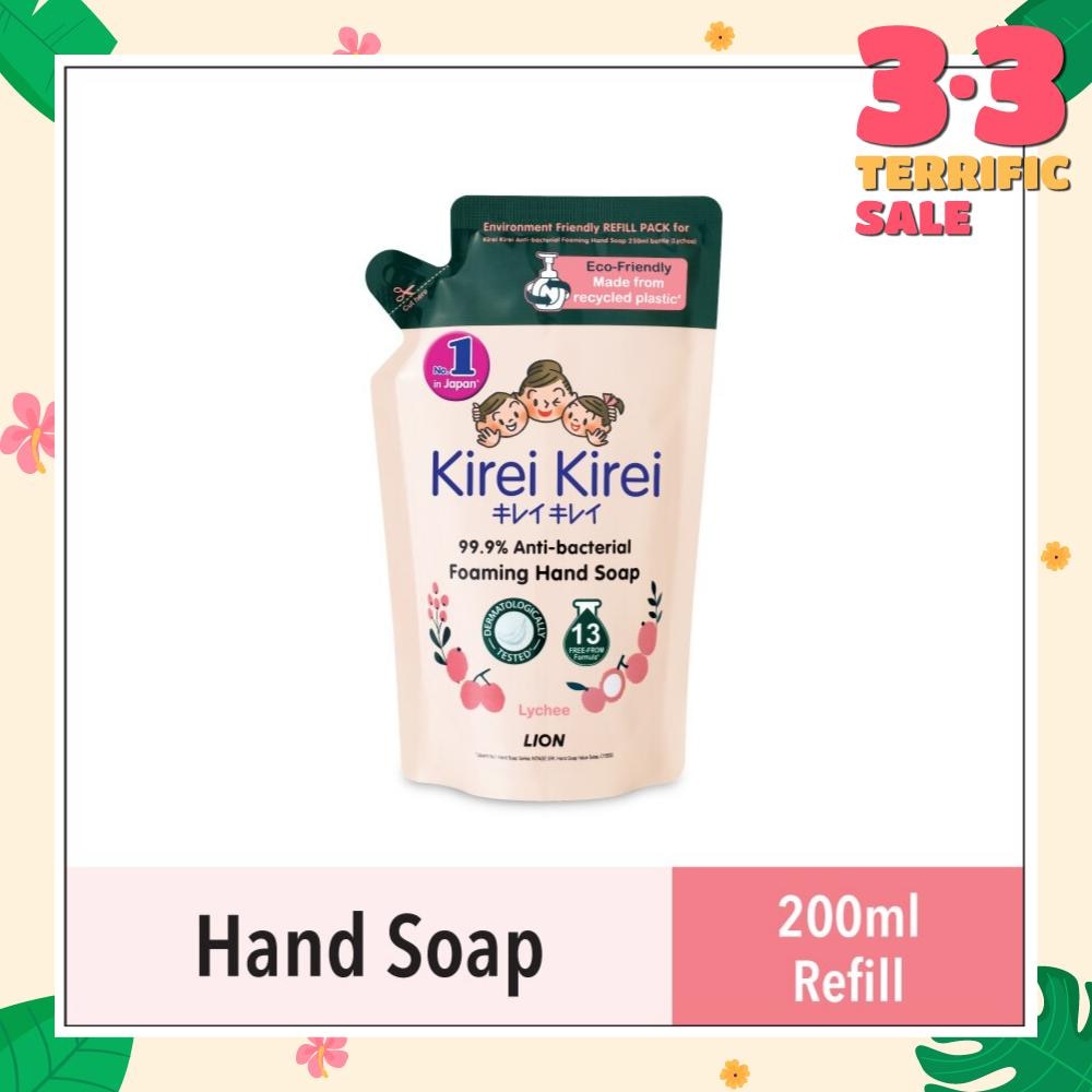 Anti Bacterial Foaming Hand Soap Refill Lychee (99.9% Anti-Bacterial Protection + Gentle On Delicate Skin) 200ml