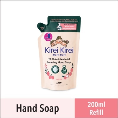 KIREI KIREI Anti Bacterial Foaming Hand Soap Refill Lychee (99.9% Anti-Bacterial Protection + Gentle On Delicate Skin) 200ml