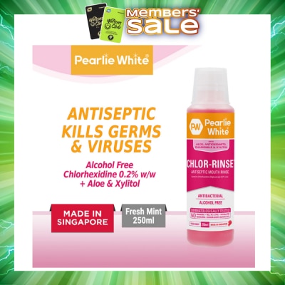 PEARLIE WHITE® - Chlor-Rinse Antiseptic Mouth Rinse (Helps Relieve and Soothe Oral Discomfort) 250ml