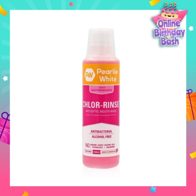 PEARLIE WHITE® Chlor-Rinse Antiseptic Mouth Rinse (Helps Relieve and Soothe Oral Discomfort) 250ml