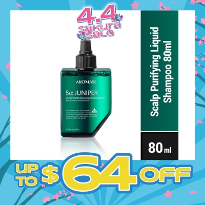 AROMASE 5Α Juniper Scalp Purifying Liquid Shampoo 80ml (Expiry: May`2026)