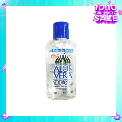 FRUIT OF THE EARTH Aloe Vera 100% Gel Contains No Alcohol (Moisturizer for Sunburn & Dry Skin) 56g