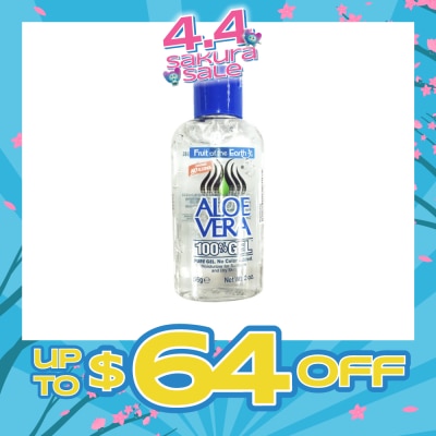 FRUIT OF THE EARTH - Aloe Vera 100% Gel Contains No Alcohol (Moisturizer for Sunburn & Dry Skin) 56g