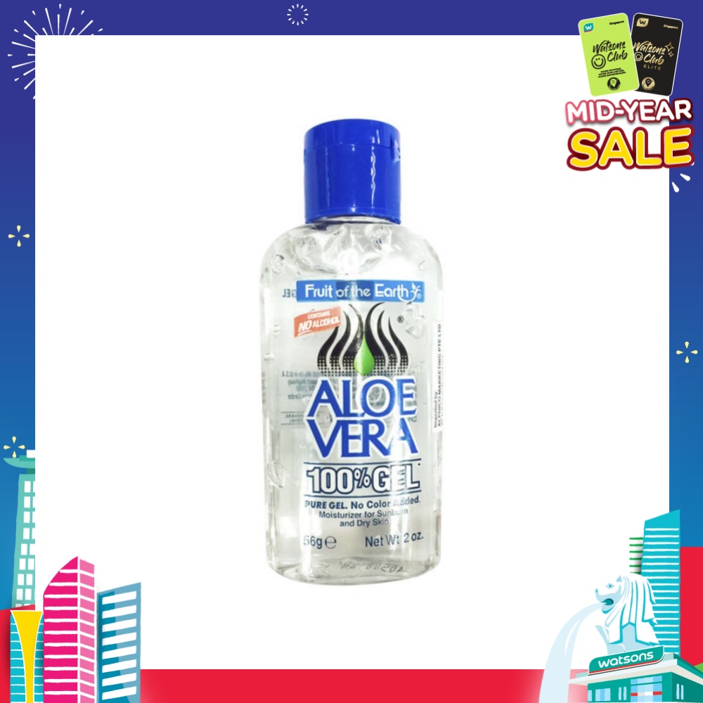Aloe Vera 100% Gel Contains No Alcohol (Moisturizer for Sunburn & Dry Skin) 56g