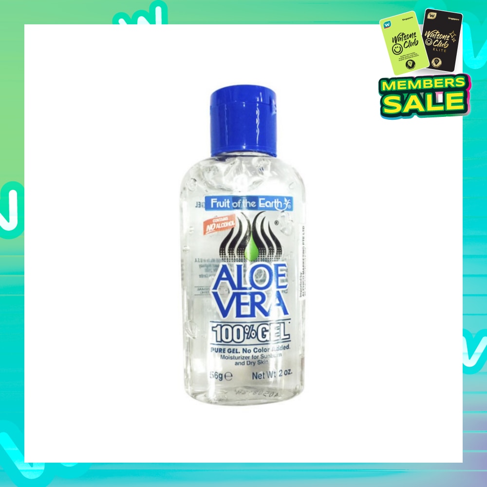 Aloe Vera 100% Gel Contains No Alcohol (Moisturizer for Sunburn & Dry Skin) 56g