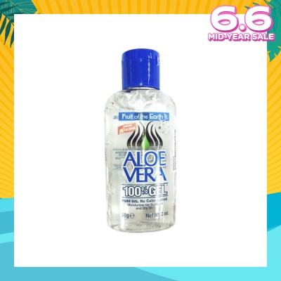 FRUIT OF THE EARTH Aloe Vera 100% Gel Contains No Alcohol (Moisturizer for Sunburn & Dry Skin) 56g