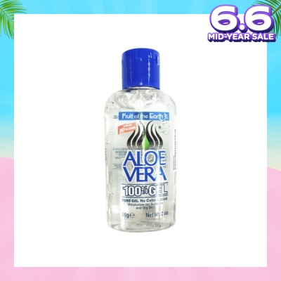 FRUIT OF THE EARTH Aloe Vera 100% Gel Contains No Alcohol (Moisturizer for Sunburn & Dry Skin) 56g