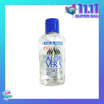 FRUIT OF THE EARTH Aloe Vera 100% Gel Contains No Alcohol (Moisturizer for Sunburn & Dry Skin) 56g