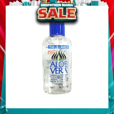 FRUIT OF THE EARTH - Aloe Vera 100% Gel Contains No Alcohol (Moisturizer for Sunburn & Dry Skin) 56g