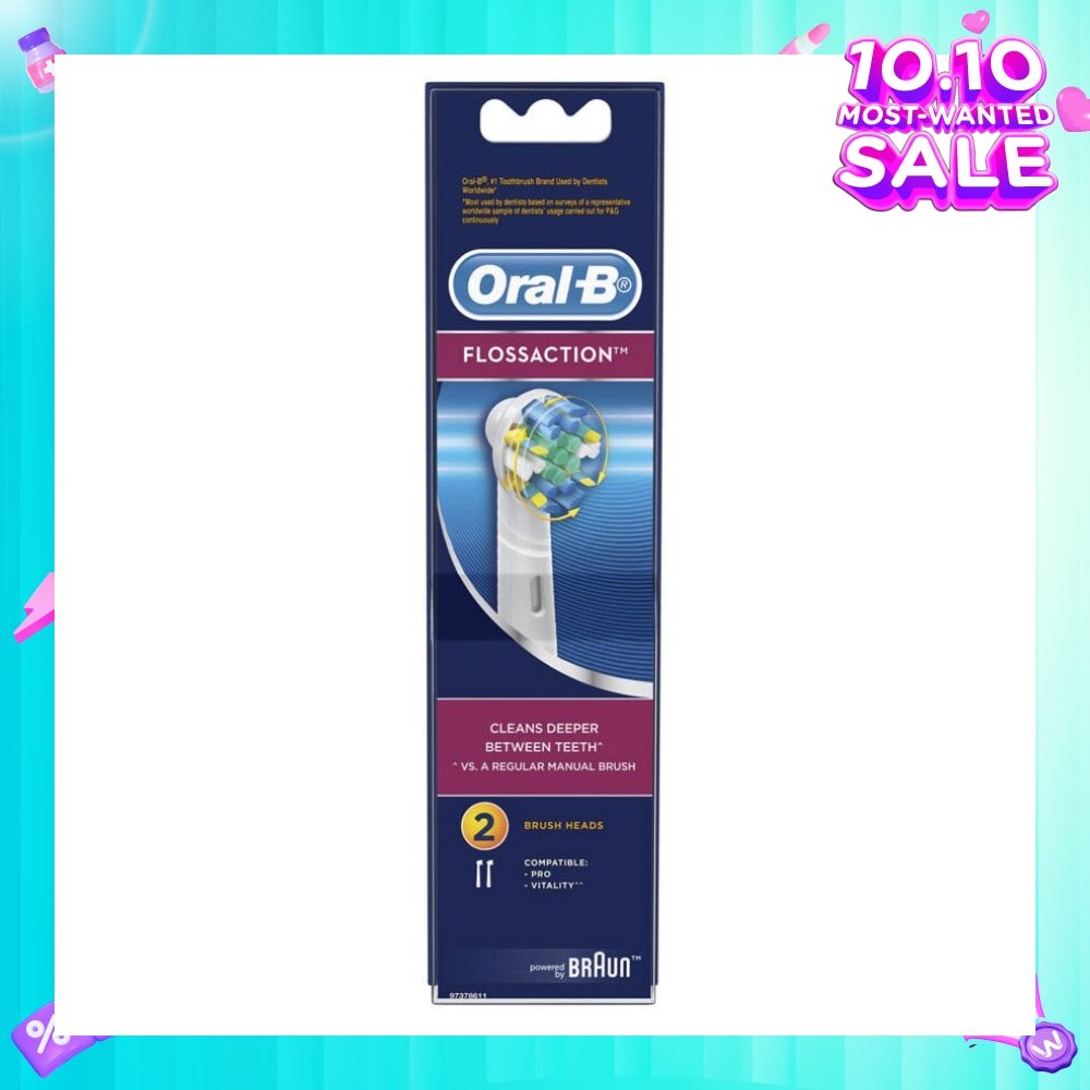 Power Brush Set Floss Action Refill 2 Count