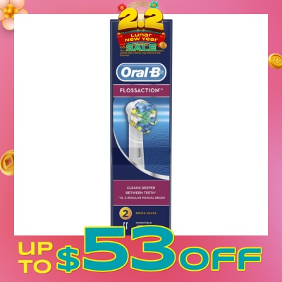 ORAL-B Floss Action Clean Electric Toothbrush Replacement Head 2s