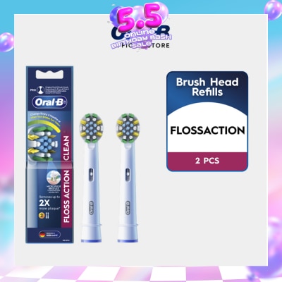 ORAL-B - Floss Action Clean Electric Toothbrush Replacement Head 2s