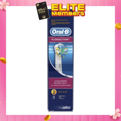 ORAL-B Power Brush Set Floss Action Refill 2 Count