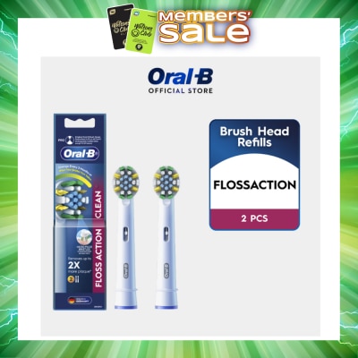 ORAL-B - Floss Action Clean Electric Toothbrush Replacement Head 2s