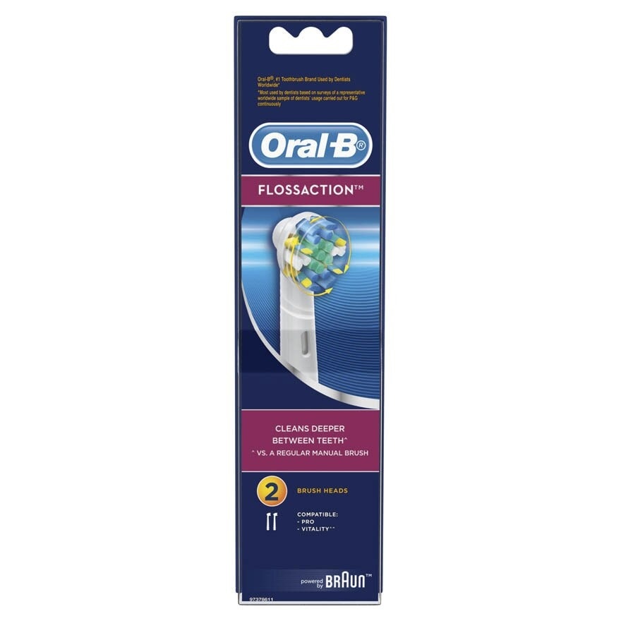 Power Brush Set Floss Action Refill 2 Count