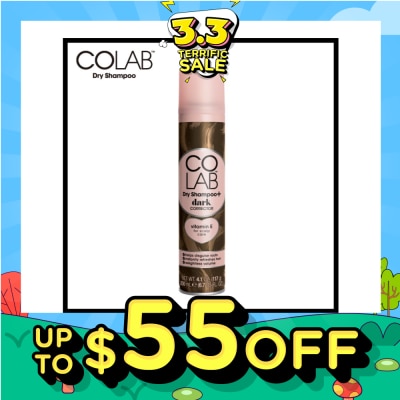 COLAB Dry Shampoo Dark Correct (Effectively Absorb Oil And Instantly Refreshes Roots With An Invisible Lightweight Finish) 200ml