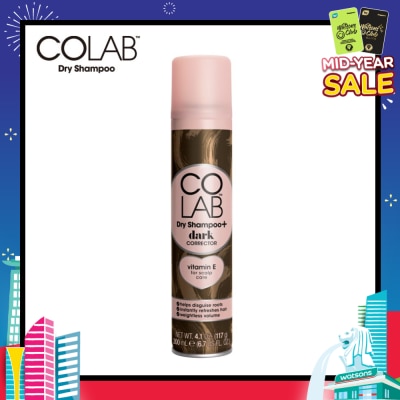 COLAB Dry Shampoo Dark Correct (Effectively Absorb Oil And Instantly Refreshes Roots With An Invisible Lightweight Finish) 200ml