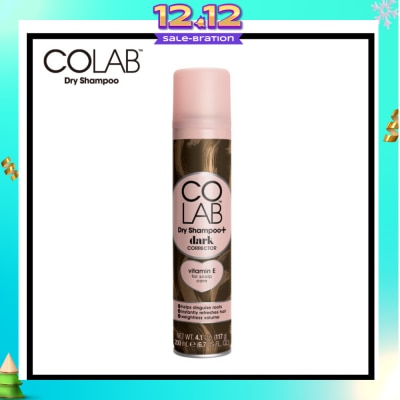 COLAB Dry Shampoo Dark Correct (Effectively Absorb Oil And Instantly Refreshes Roots With An Invisible Lightweight Finish) 200ml