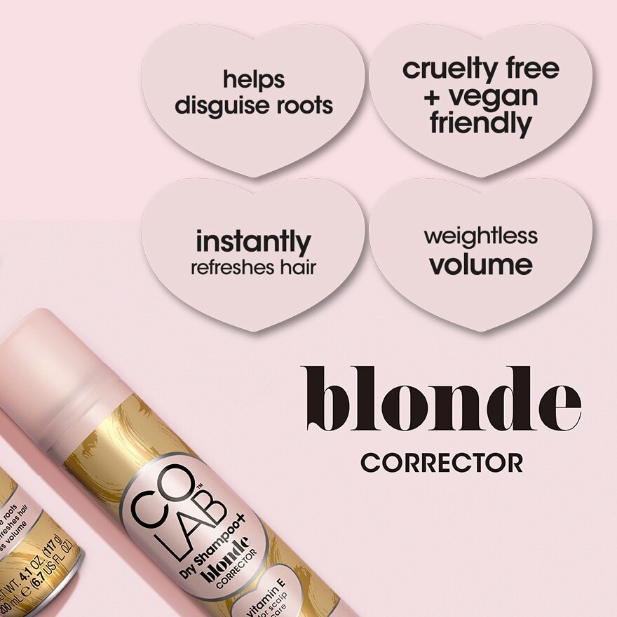 Dry Shampoo Blonde Correct (Effectively Absorb Oil And Instantly Refreshes Roots With An Invisible Lightweight Finish) 200ml