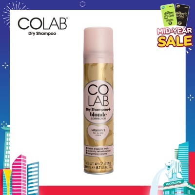 COLAB Dry Shampoo Blonde Correct (Effectively Absorb Oil And Instantly Refreshes Roots With An Invisible Lightweight Finish) 200ml