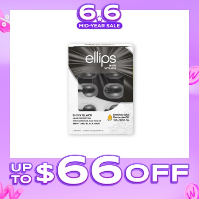 ELLIPS - Hair Vitamins Shiny Black (Protect Against Sun Damage And Nourish Shiny Glossy Black Hair) 12s