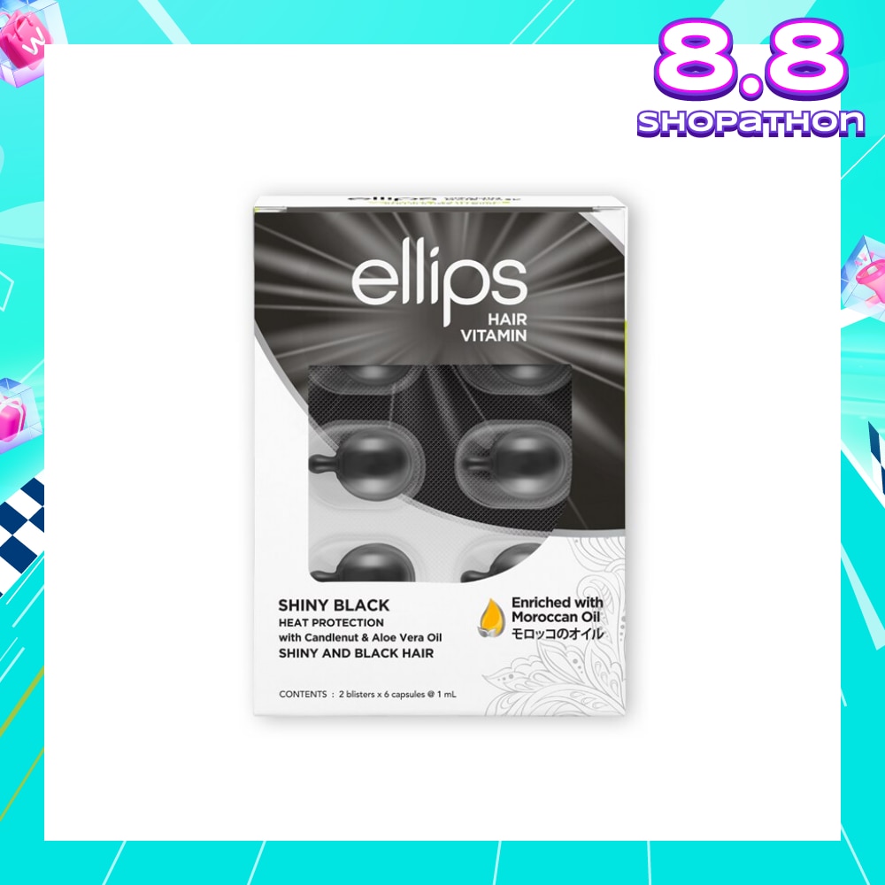 Hair Vitamins Shiny Black (Protect Against Sun Damage And Nourish Shiny Glossy Black Hair) 12s