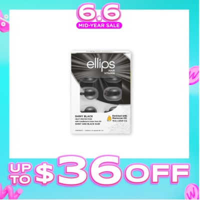 ELLIPS - Hair Vitamins Shiny Black (Protect Against Sun Damage And Nourish Shiny Glossy Black Hair) 12s
