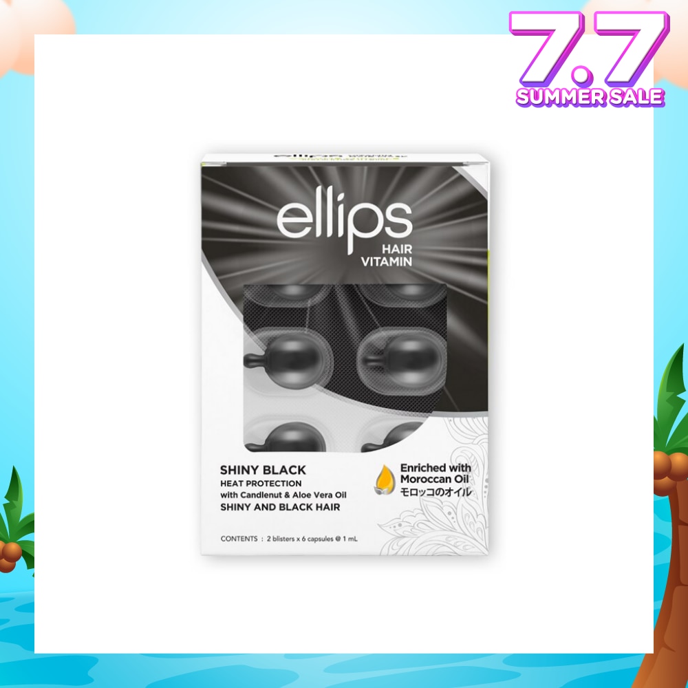 Hair Vitamins Shiny Black (Protect Against Sun Damage And Nourish Shiny Glossy Black Hair) 12s