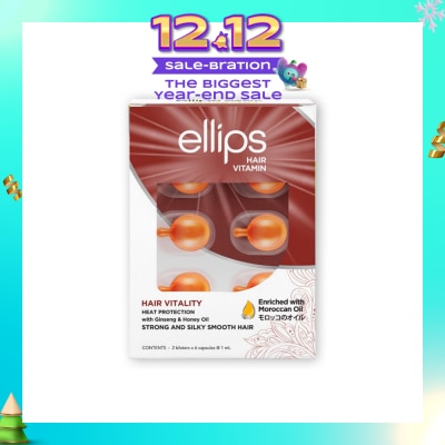 ELLIPS Hair Vitamins Vitality (Nourishes, Nurtures And Protects Brittle And Rough Hair) 12s