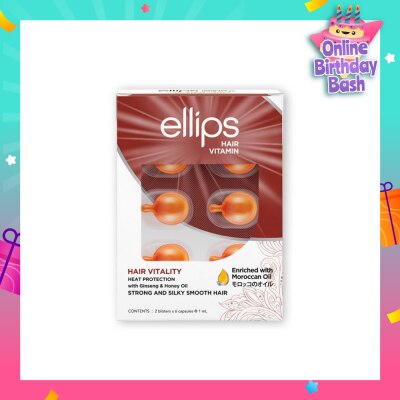 ELLIPS Hair Vitamins Vitality (Nourishes, Nurtures And Protects Brittle And Rough Hair) 12s
