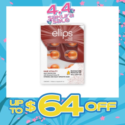 ELLIPS - Hair Vitamins Vitality (Nourishes, Nurtures And Protects Brittle And Rough Hair) 12s