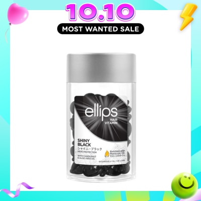 ELLIPS Hair Vitamins Shiny Black (Protect Against Sun Damage And Nourish Shiny Glossy Black Hair) 50s image