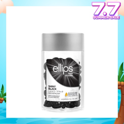 ELLIPS Hair Vitamins Shiny Black (Protect Against Sun Damage And Nourish Shiny Glossy Black Hair) 50s