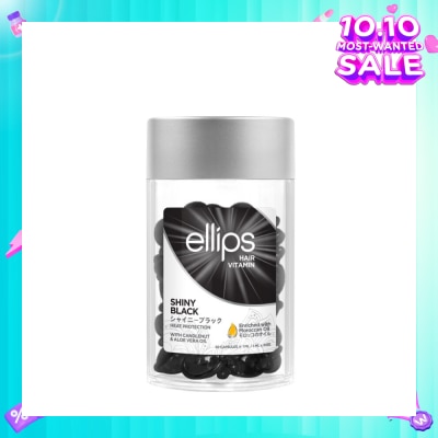 ELLIPS Hair Vitamins Shiny Black (Protect Against Sun Damage And Nourish Shiny Glossy Black Hair) 50s