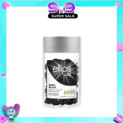 ELLIPS - Hair Vitamins Shiny Black (Protect Against Sun Damage And Nourish Shiny Glossy Black Hair) 50s image