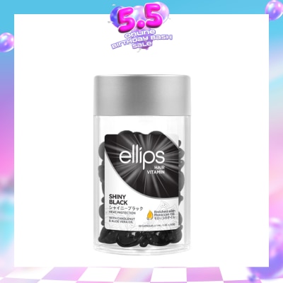 ELLIPS - Hair Vitamins Shiny Black (Protect Against Sun Damage And Nourish Shiny Glossy Black Hair) 50s