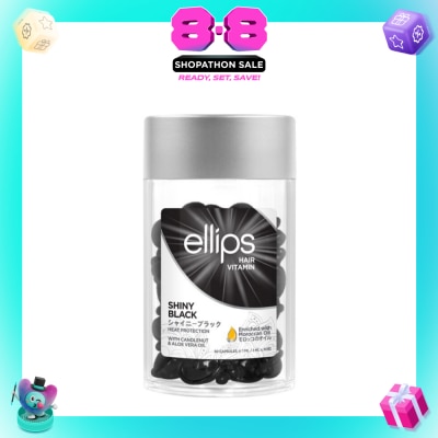 ELLIPS - Hair Vitamins Shiny Black (Protect Against Sun Damage And Nourish Shiny Glossy Black Hair) 50s