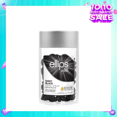 ELLIPS Hair Vitamins Shiny Black (Protect Against Sun Damage And Nourish Shiny Glossy Black Hair) 50s