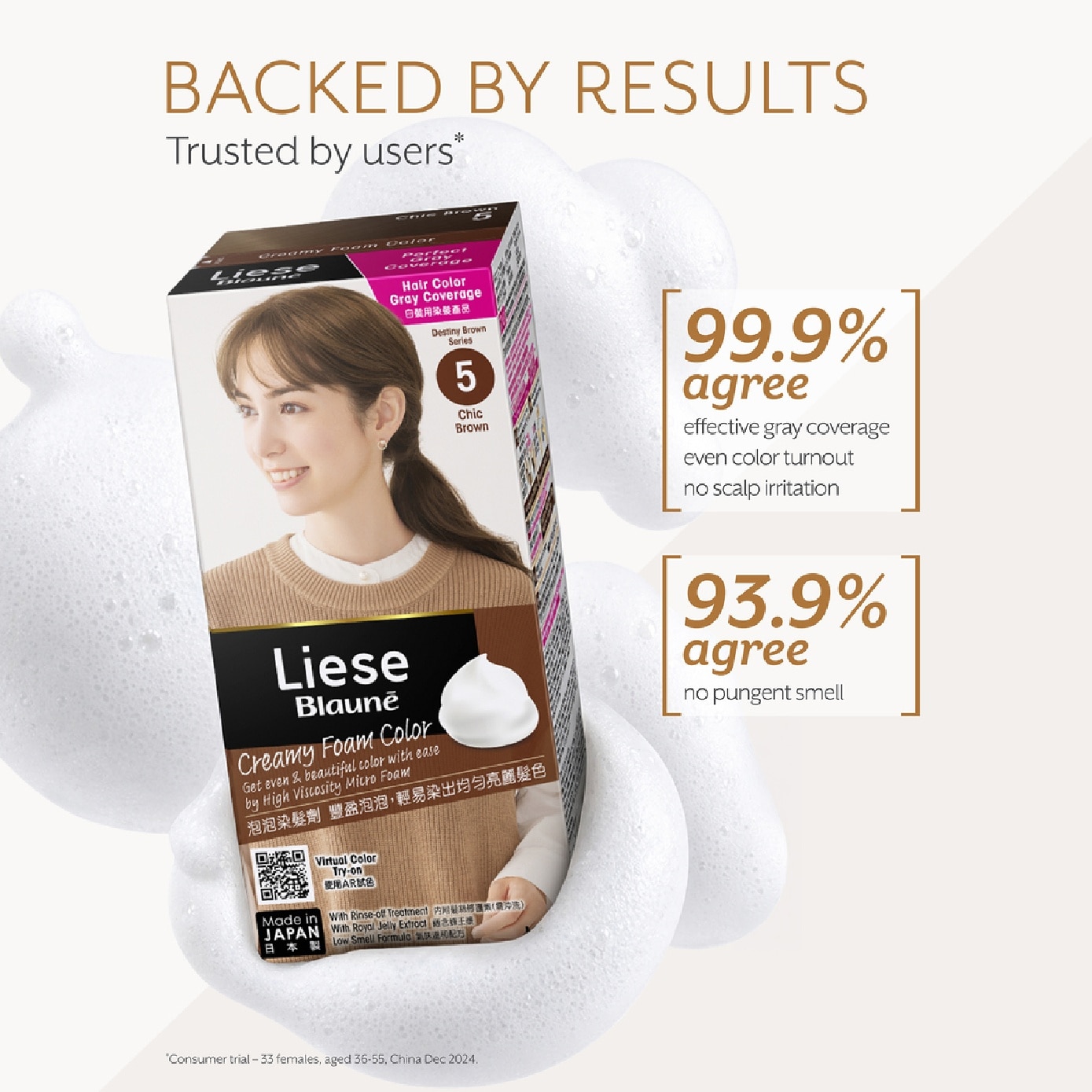Blauné Creamy Foam Color #1 Shiny Brown 108ml