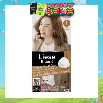 LIESE - Blaune Creamy Foam Color Shiny Brown (Easy Foam Format Hair Colorant That Allows Convenient And Even Gray Hair Coverage With A Non Drip Foam Formula) 108ml